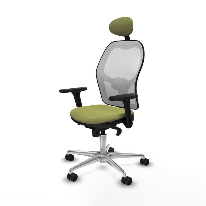 Piqueras y Crespo Chaise de Bureau 3D086N1 Vert Olive avec Appui-tête