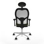 Piqueras y Crespo Chaise de Bureau 3D086N1 Vert Olive avec Appui-tête