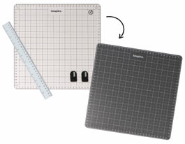 Innspiro Base de découpe magnétique avec règle 30 cm et 2 aimants
