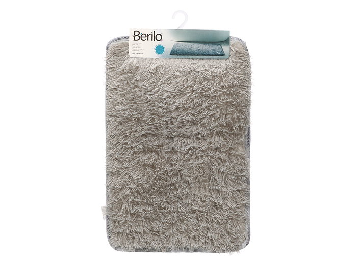 BERILO Alfombra de baño à poils Gris 40x60cm
