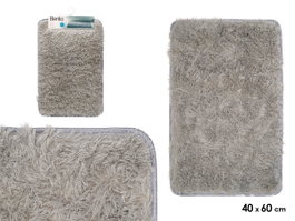 BERILO Alfombra de baño à poils Gris 40x60cm