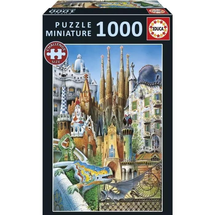 Educa Puzzle 1000 pieces, Miniature, Gaudi, le plus petit puzzle 1000 pieces du monde Educa Puzzle 1000 pieces, Miniature, Gaudi, le plus petit puzzle 1000 pieces du monde