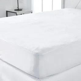 Today Essential - Protège-matelas imperméable drap housse - Lit 2 personnes - 160 x 200 cm - Bonnet 25 cm - Blanc - Lavable en machine