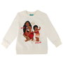 Sweat-shirt à capuche fille Stitch Moana Beige