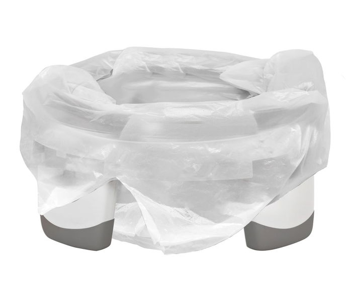 KioKids Reductor WC pliable pour enfants - Siège d'apprentissage de la propreté, adaptateur universel pour toilettes ou pot avec 6 sacs absorbants inclus, blanc