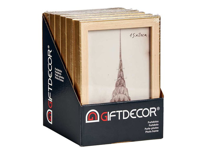 GIFTDECOR Porte-photo Or Couleur Bois 15x20cm GIFTDECOR Porte-photo Or Couleur Bois 15x20cm