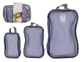 Arte Regal Lot de 3 sacs de voyage gris en tissu 37x2x23 cm (Set de 12)