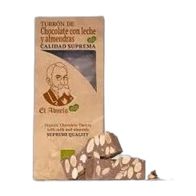 EL ABUELO Turron aux amandes au chocolat au lait, éco-responsable, 200 g EL ABUELO Turron aux amandes au chocolat au lait, éco-responsable, 200 g