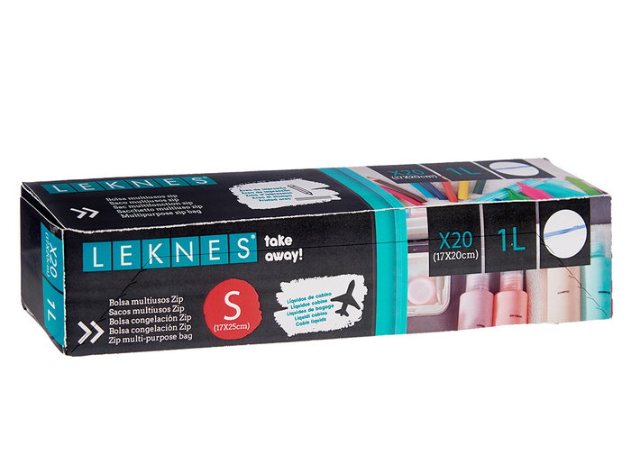 Leknes Sachet Zip Multiusos 20 pièces 1 L 20x17 cm Transparent Polyéthylène Alimentaire (Set de 21) Leknes Sachet Zip Multiusos 20 pièces 1 L 20x17 cm Transparent Polyéthylène Alimentaire (Set de 21)