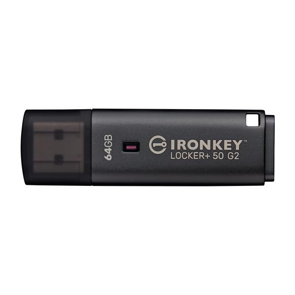 Kingston IronKey Locker+ 50 G2 64GB Clé USB 3.2 Sécurisée avec Cryptage Matériel Kingston IronKey Locker+ 50 G2 64GB Clé USB 3.2 Sécurisée avec Cryptage Matériel