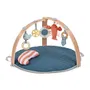 Ingenuity Tapis d'éveil réversible évolutif Cozy Spot Bébé 0-36 mois, Marin, 5 jouets, miroir, coussin, arche pliable bois, lavable machine