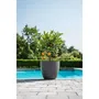 GARDEN ID - Pot de fleurs Phoenix Anthracite - 48 x 42 cm - 100% Recyclé et Recyclable - Résistant au Gel et aux UV - Pour Extérieur et Jardin
