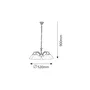 RABALUX Lustre suspendu 5 bras style classique 'Regina' métal laiton verre crème 52 cm (RAB-8175) 5xE14 90 cm suspension