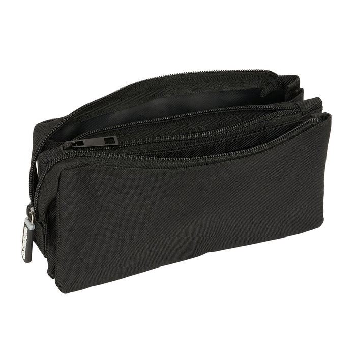 Trousse Fourre-Tout Triple Kappa Dark Noir 22 x 12 x 3 cm Trousse Fourre-Tout Triple Kappa Dark Noir 22 x 12 x 3 cm