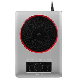 Sencor SCP 5010SS Plaque chauffante en vitrocéramique 1500 W - Diamètre 19 cm, 6 modes de cuisson, minuterie 4 heures, design ultra-mince