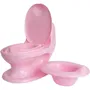 Nuby - Pot d'apprentissage My Real Potty avec chasse d'eau sonore et couvercle - Rose - Design réaliste de toilette adulte pour bébé
