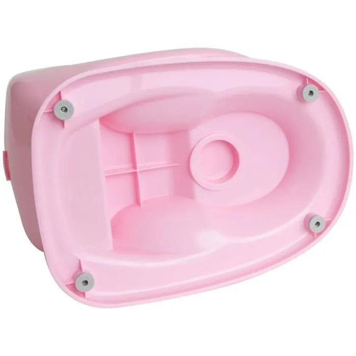 Nuby - Pot d'apprentissage My Real Potty avec chasse d'eau sonore et couvercle - Rose - Design réaliste de toilette adulte pour bébé