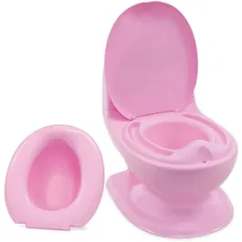 Nuby - Pot d'apprentissage My Real Potty avec chasse d'eau sonore et couvercle - Rose - Design réaliste de toilette adulte pour bébé
