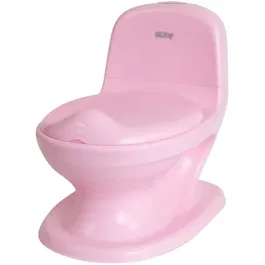 Nuby - Pot d'apprentissage My Real Potty avec chasse d'eau sonore et couvercle - Rose - Design réaliste de toilette adulte pour bébé