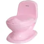 Nuby - Pot d'apprentissage My Real Potty avec chasse d'eau sonore et couvercle - Rose - Design réaliste de toilette adulte pour bébé