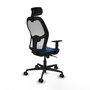 Piqueras y Crespo Chaise de Bureau Jorquera 1D036N2 Bleu marine et blanc