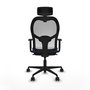 Piqueras y Crespo Chaise de Bureau Jorquera 1D036N2 Bleu marine et blanc