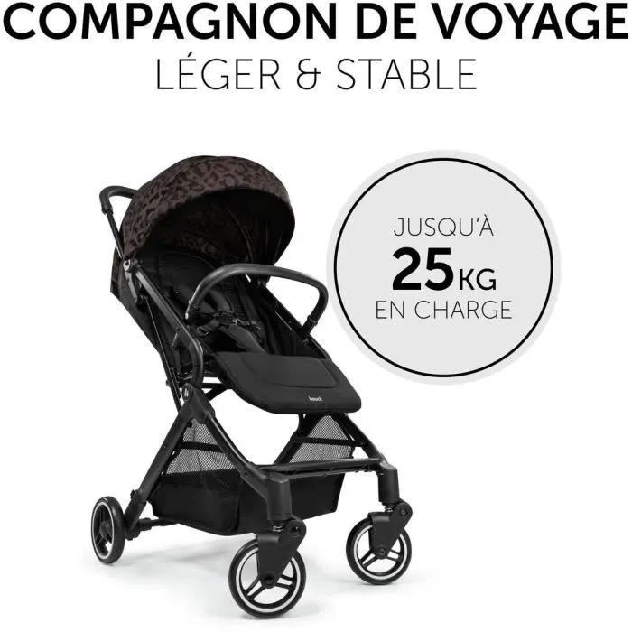 Hauck Poussette compacte Travel N Care - Pliage une main, châssis autonome, capote UPF 50+, siège inclinable, roues EVA Hauck Poussette compacte Travel N Care - Pliage une main, châssis autonome, capote UPF 50+, siège inclinable, roues EVA