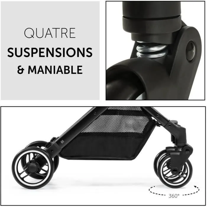 Hauck Poussette compacte Travel N Care - Pliage une main, châssis autonome, capote UPF 50+, siège inclinable, roues EVA Hauck Poussette compacte Travel N Care - Pliage une main, châssis autonome, capote UPF 50+, siège inclinable, roues EVA