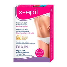 X-Epil Bandes de cire dépilatoire Finition soyeuse, 12 pcs