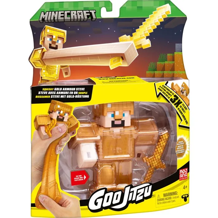 Heroes Of Goo Jit Zu Figurine Minecraft Steve Gold 11 cm