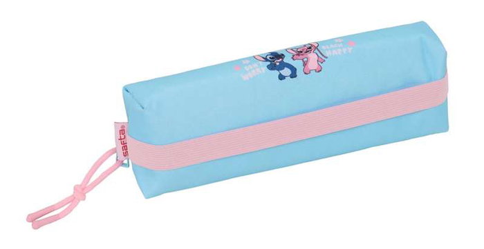 Safta Portatout Rectangulaire 22cm avec Élastique Stitch "Happy" 22 x 4 x 7 cm - Rangement pour Enfant à Partir de 3 Ans