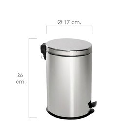 MAURER Poubelle inoxydable 3 litres argentée