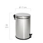MAURER Poubelle inoxydable 3 litres argentée