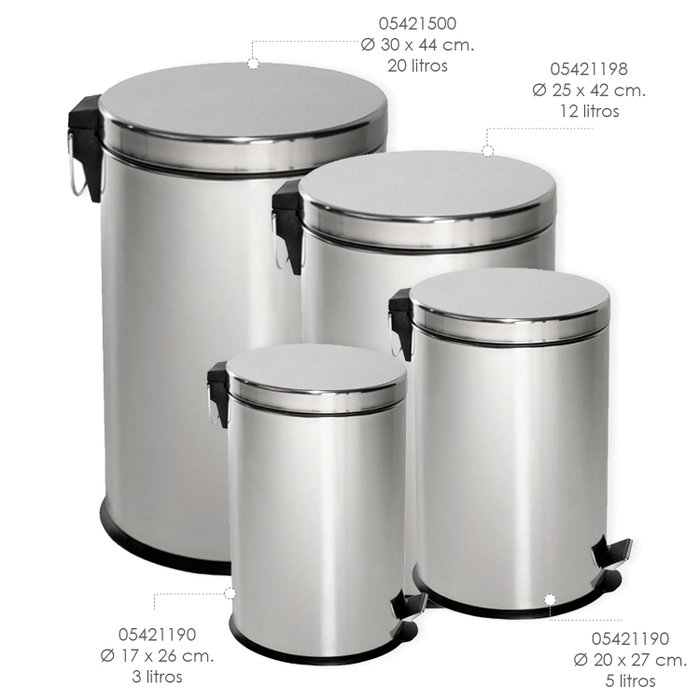 MAURER Poubelle inoxydable 3 litres argentée MAURER Poubelle inoxydable 3 litres argentée