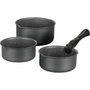 Arthur Martin Set de 3 casseroles Gris Mat (16-18-20 cm) avec poignée amovible
