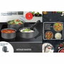 Arthur Martin Set de 3 casseroles Gris Mat (16-18-20 cm) avec poignée amovible