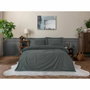 BigBuy Home Parure de couette Anthracite 220 x 240 cm en satin de coton