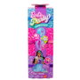 Barbie - Poupée Barbie Party Unboxed Série Glam Party - Muñeca avec 10 Surprises, Serviette, Masque et Accessoires - Version Espagnole - Référence Jfy66 - Mattel