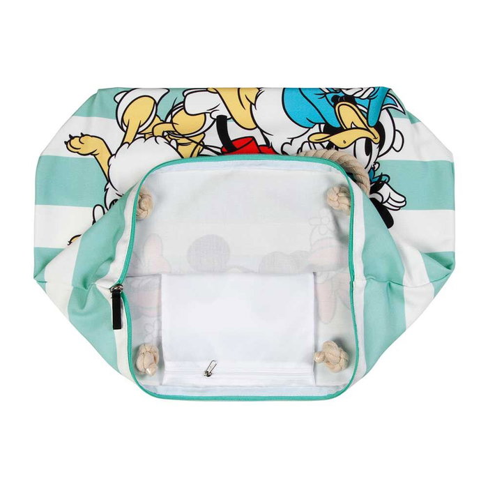 KARACTERMANIA Sac de plage polyvalent toile Disney Mickey Mouse avec poche zippée - Dimensions 37 x 52 x 17 cm