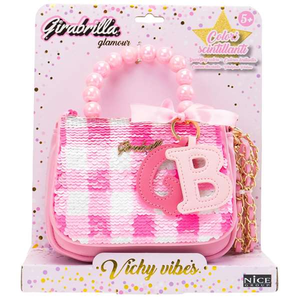 Nice Sac Réversible à Paillettes et Motif Vichy Nice Sac Réversible à Paillettes et Motif Vichy