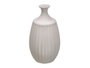 Giftdecor Vase en Céramique Col Étroit Gris 48 cm de Hauteur