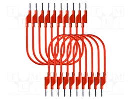PEAKTECH Cordon de mesure rouge 0,25m