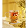 WIDDOP & CO Taza cristal flores secas Bella Princesas Disney
