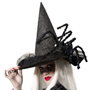 BigBuy Carnival Chapeau de Sorcière avec Araignée Bleue et Tulle pour Adulte