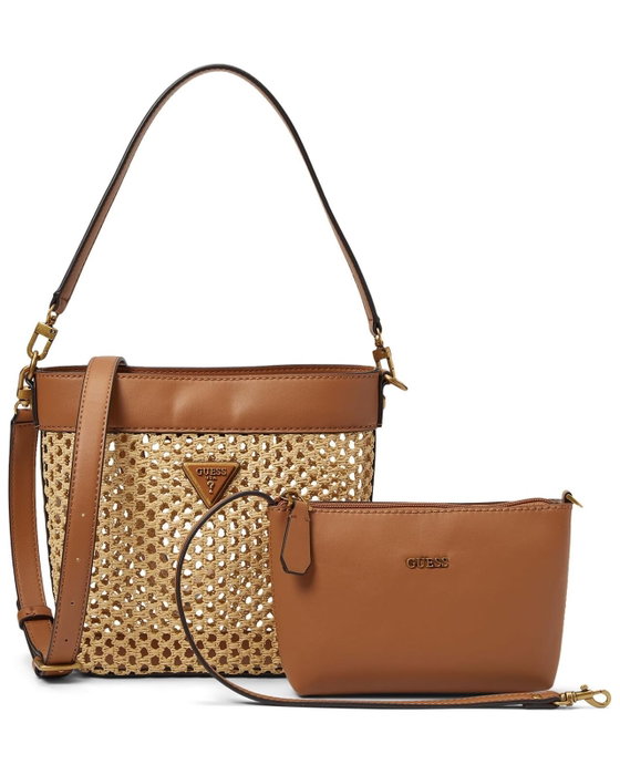 Guess Sac Fourre-tout Vikky pour Femme en Textile Cognac - Fourre-tout Mode Guess Sac Fourre-tout Vikky pour Femme en Textile Cognac - Fourre-tout Mode