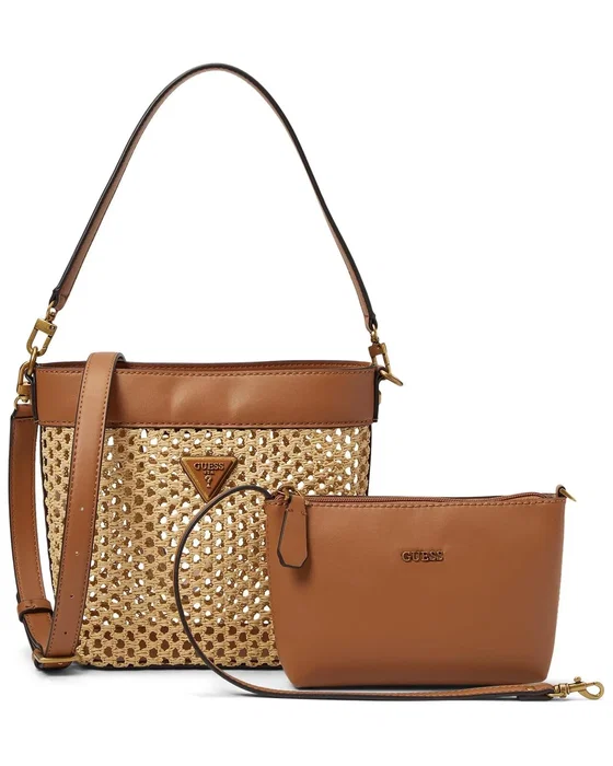 Guess Vikky Sac Fourre-tout en Textile Cognac Guess Vikky Sac Fourre-tout en Textile Cognac