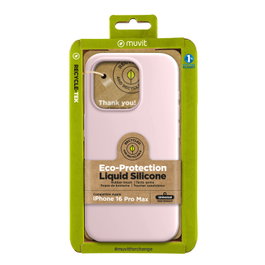 Muvit Coque Recycletek Liquid Silicone pour Apple – Silicone recyclé certifié GRS, protection antichocs, finition douce