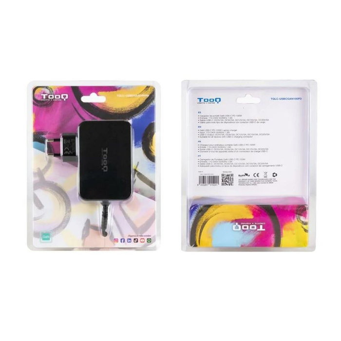Chargeur d'ordinateur portable TooQ TQLC-USBCGAN100PD 100 W