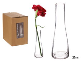 GIFTDECOR Vase en Cristal à Base Large Transparente