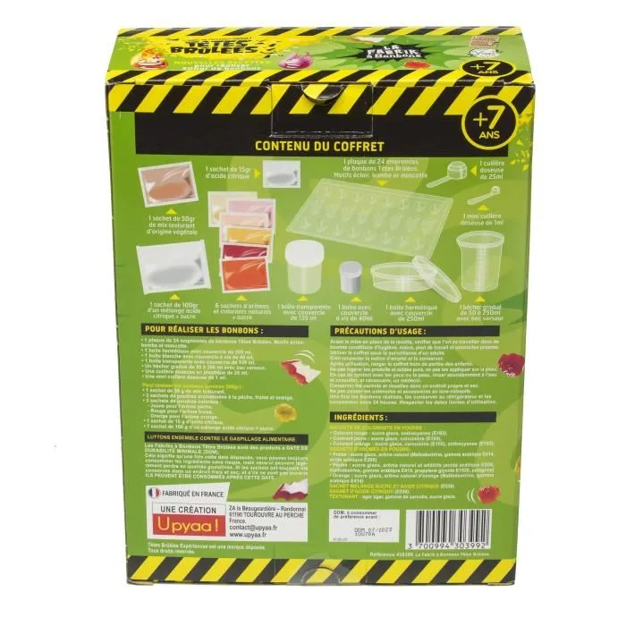 TENLESS - FABRIK à Bonbons Têtes Brûlées - 430399 - Arômes et Colorants Naturels - Kit de Confiserie pour Enfants dès 7 Ans - Fabriqué en France